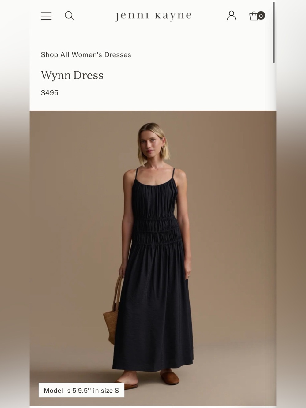 Jenni Kayne Wynn Black Dress size Large